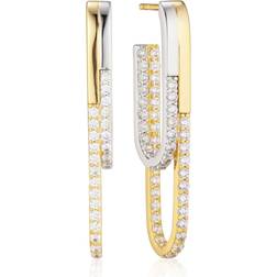 Sif Jakobs Capizz Llungo Grande Earrings - Gold/Silver/Transparent