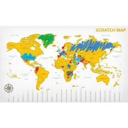 MikaMax Scratch Map Poster