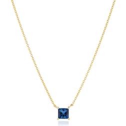 Sif Jakobs Ellera Quadrato Pendant Necklace - Gold/Blue