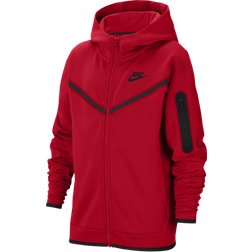 Nike Boy's Sportswear Tech Fleece Full Zip Hoodie - University Red/Black (CU9223-657)