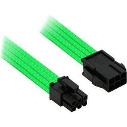 Nanoxia Single Sleeve Förlängningskabel för ström 6-stifts PCIe-ström (hane) till 6-stifts PCIe-ström (hona) 30 cm sprintlåsning neongrön