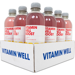Vitamin Well Boost Blåbär Hallon 500ml 12 st