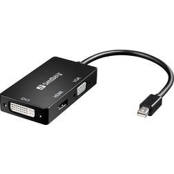 Sandberg DisplayPort Mini-HDMI/DVI/VGA M-F 0.2m