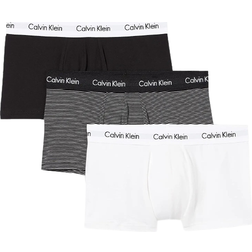 Calvin Klein Men's Low Rise Trunks 3-pack - Plum/Chin/River