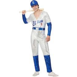 Smiffys Elton John Men's Deluxe Sequin Baseball Costume