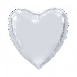 folieballong hjärtform XL 36 cm guld Silver