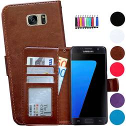 Läderfodral/Plånbok Samsung Galaxy S7 Edge Touchpenna