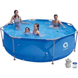 Avenli Tubular Round Frame Pool with Filter Pump 3x0.76m