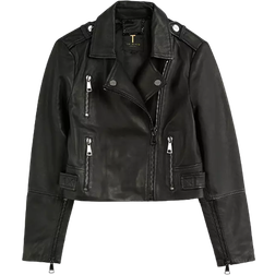 Ted Baker Leather Biker Jacket - Black