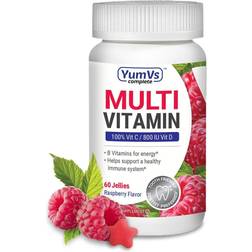 YumV's Multi Vitamin for Adults Raspberry 60 Jelly Vitamins