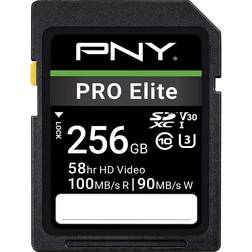 PNY Pro Elite SDXC Class 10 UHS-I U3 V30 100/90MB/s 256GB