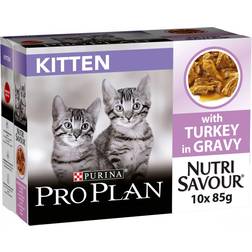 PURINA PRO PLAN Nutrisavour Kitten Wet Cat Food Turkey 10x85g
