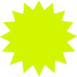 NORDIC Brands Textkartong stjärna gul 180mm