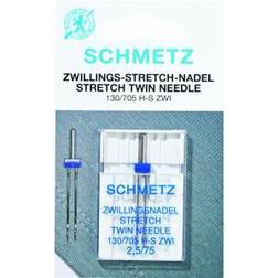 Tvilling-stretch nål 2,5mm-75 2-pack