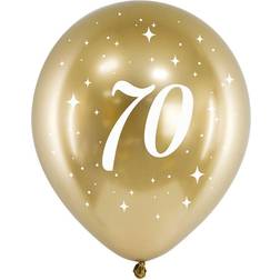 PartyDeco 70-års Ballonger Guld