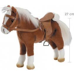 Götz 3401099 brun plysch ponny show hoppande turneringsvinnare – docka tillbehör – lämplig för alla stående dockor upp till 50 cm – lämplig åldrgrupp 3