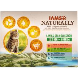IAMS Cat Naturally Land & Sea 12x85g