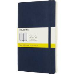 Moleskine Notebook L (13x21cm) checkered, soft cover, sapphire blue, 192 pages, blue