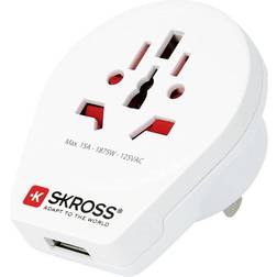 Skross 1500268 Reseadapter Country Adapter World to USA USB