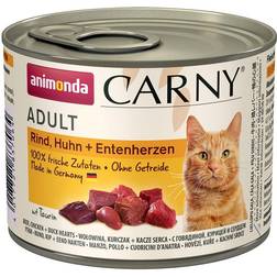 Animonda Carny Vuxen kattmat, våtfoder katter, nötkött + rådjur tranbär, 6