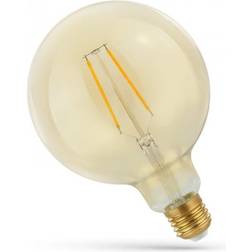 2W LED lampa, filament, rav färgad, ekstra varm, Ø12,5cm