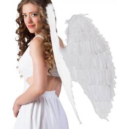 White Angel Wings with Feathers