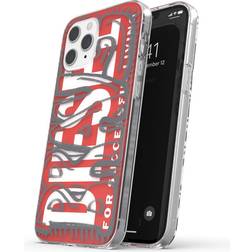 Diesel iPhone 12 Pro Max Skal Snap Case Clear AOP Red/Grey