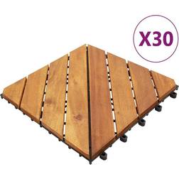 vidaXL Trall 30 st brun 30x30 cm massivt akaciaträ