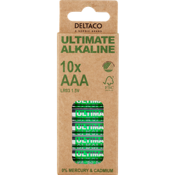Deltaco Ultimate Alkaline AAA 10-pack
