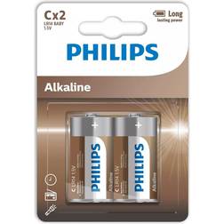 Philips ALKALINE BATTERIES C LR14 BLISTER*2
