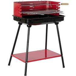 Dkd Home Decor Charcoal Barbecue with Stand Red Steel 53
