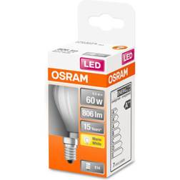 Osram LED-glödlampa Mini-ball 6,5W/827 (60W) frosted E14