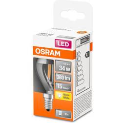 Osram LED-glödlampa Mini-ball 4W/827 (34W) filament clear mirror silver E14
