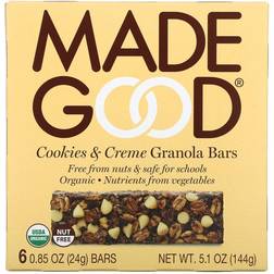 Made Good Organic Gluten Free Granola Bars Cookies & Creme 6 Bars