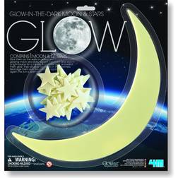 4M Stickers set Glow-in-the-dark moon & 12 stars