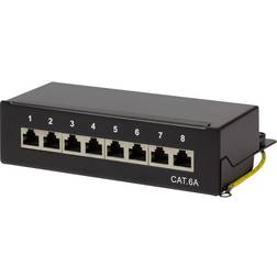 LogiLink NP0018B, 10 Gigabit Ethernet, 10000 Mbit/s, Cat6a, S/UTP (STP) Svart, Stål