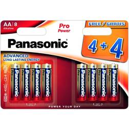 Panasonic 5st 8-Pack Pro Power AA-batterier
