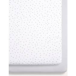 Snüz Crib 2 Pack Fitted Sheets - Grey Spots