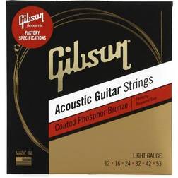 Gibson Coated Phosphor Bronze Acoustic Guitar StringsLight 12-53