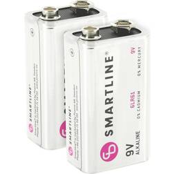 Smartline 9V batteri 2-pack