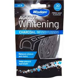 Wisdom Active Whitening Charcoal Floss Harps Pack Of