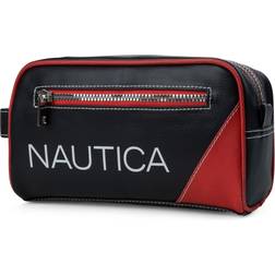 Nautica Mens Core Pebbled Travel Kit red