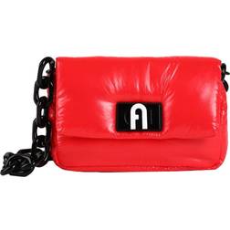Furla 1927 mini red nylon crossbody bag with flap, Red