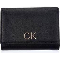 Calvin Klein Recycled Faux Leather Trifold RFID Wallet - BLACK One