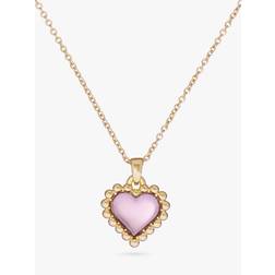 Ted Baker Harlynn Heart Pendant Necklace, Gold/Light