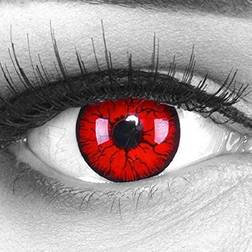Colorful Red Black Crazy Fun Metatron Years Contact Lenses