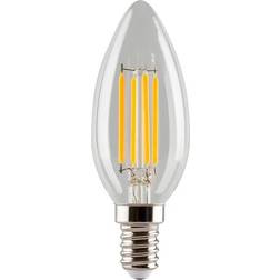Päronlampa LED 4W (470lm) Kerte Klar CRI90 Dimmbar E14 e3light