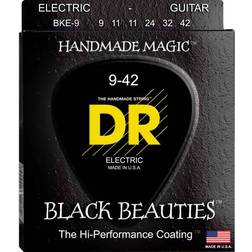 DR Strings BKE-9 Black Beauties black el-gitarrsträngar, 009-042