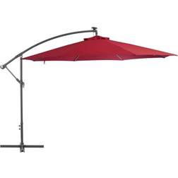 vidaXL Frihängande parasoll med aluminiumstång 350 vinröd