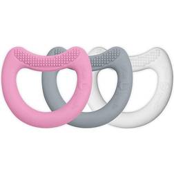 iPlay green sprouts First Teethers Silicone Teething Rings in Pink (Set of 3)